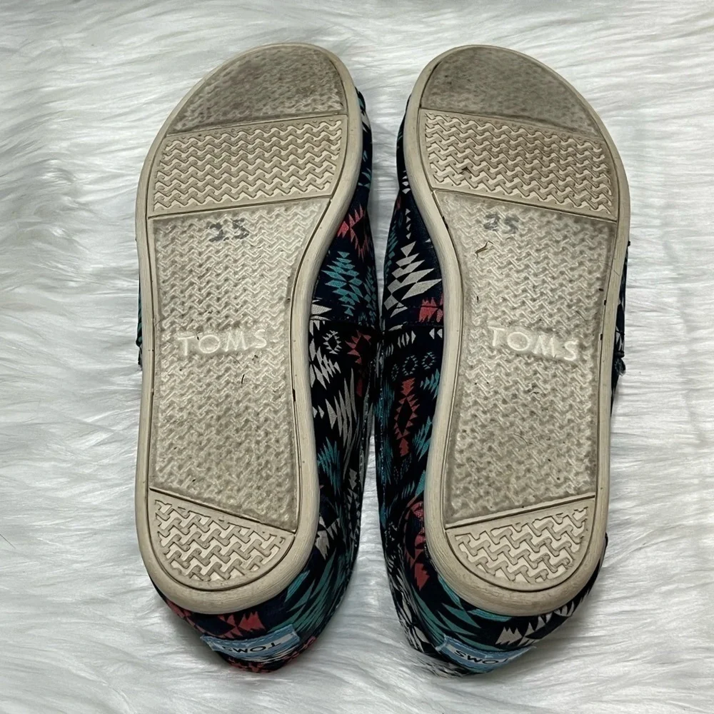 TOM’S Aztec Print Multicolor Women Shoes Sz W7.5